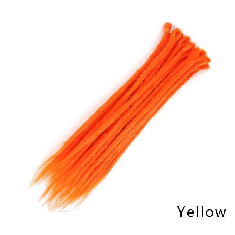Synthetic 100% Handmade Dreadlocks Extensions Faux Locs Crochet Braid Hair Hip-Hop Style 20 Inch 10 Strands/Pack Blue