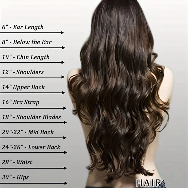 Long Wavy Synthetic U-Shaped Clip-In Hair Extensions, 16, 20 and 24 Inch