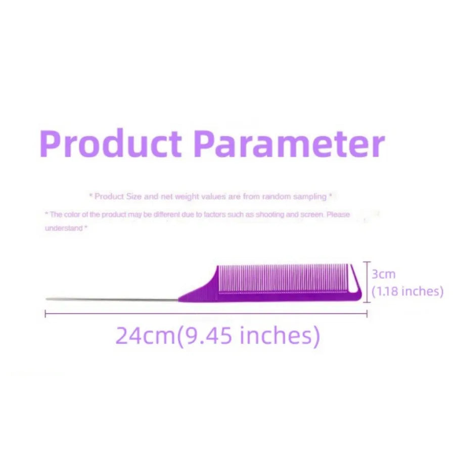 Professional Candy Color Pointy Tail Combs for Wig Parting, Braiding and Hair Dye, 5/12 Pcs