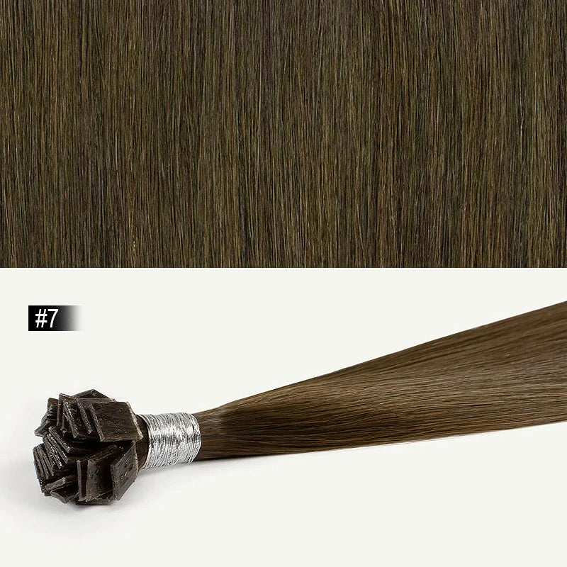 613 Beach Blonde Flat Tip Hair Extensions, 100% Virgin Human Straight Keratin