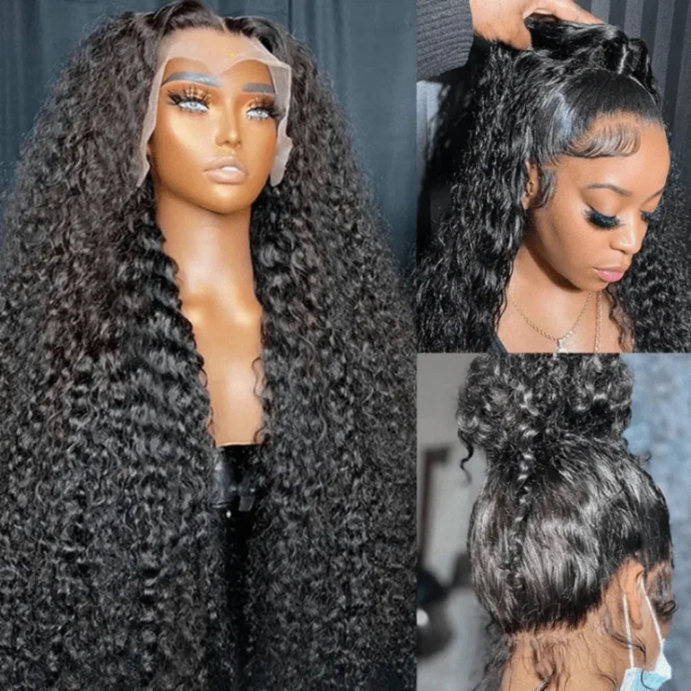Deep Wave 13x6 Lace Front Human Hair Wig, 200% Remy Curl Glueless