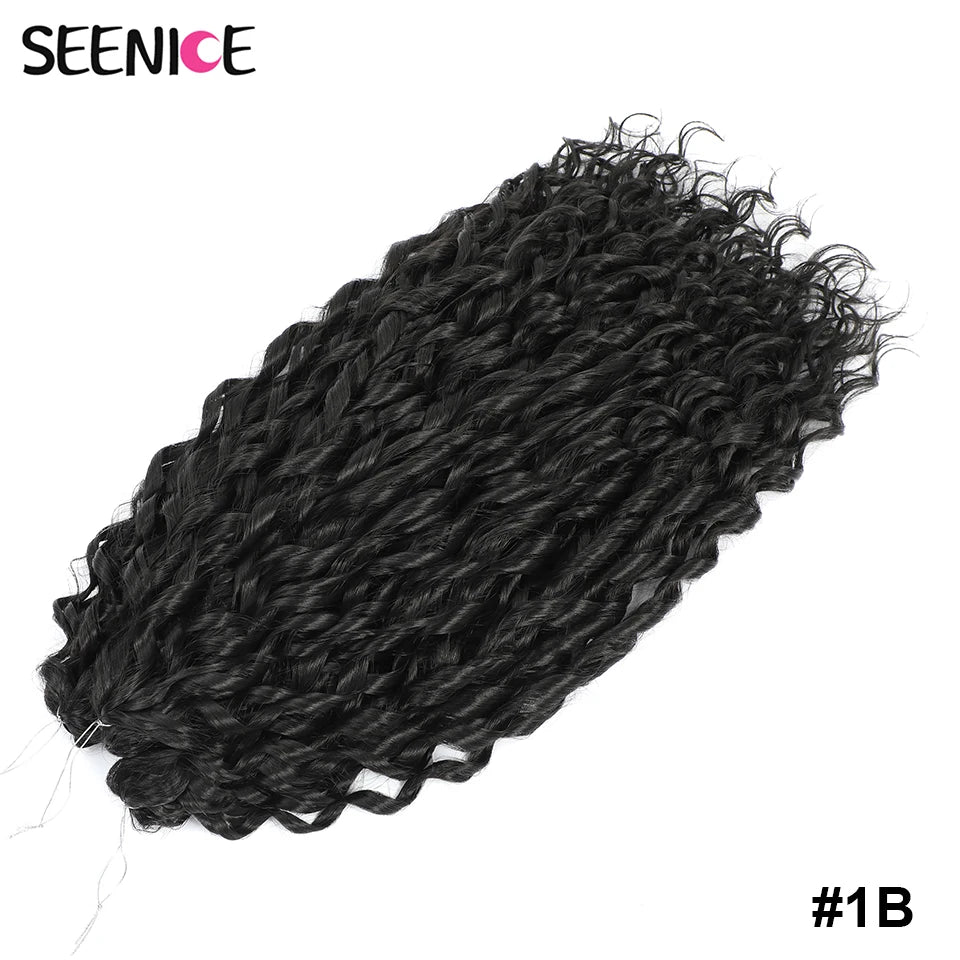 Synthetic Hair Deep Wave Twist Crochet Braid Afro Curl Ombre Blonde Pink