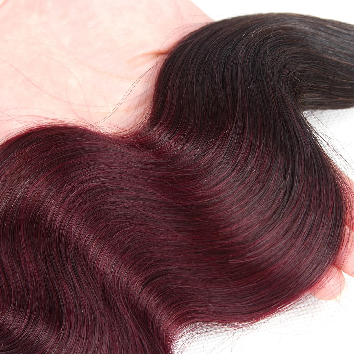 T1B/99J-Body-Wave-Human-Hair-Bundles-Remy-Straight-Hair-Weave-Ombre-Burgundy-Hair-Extensions-Unprocessed