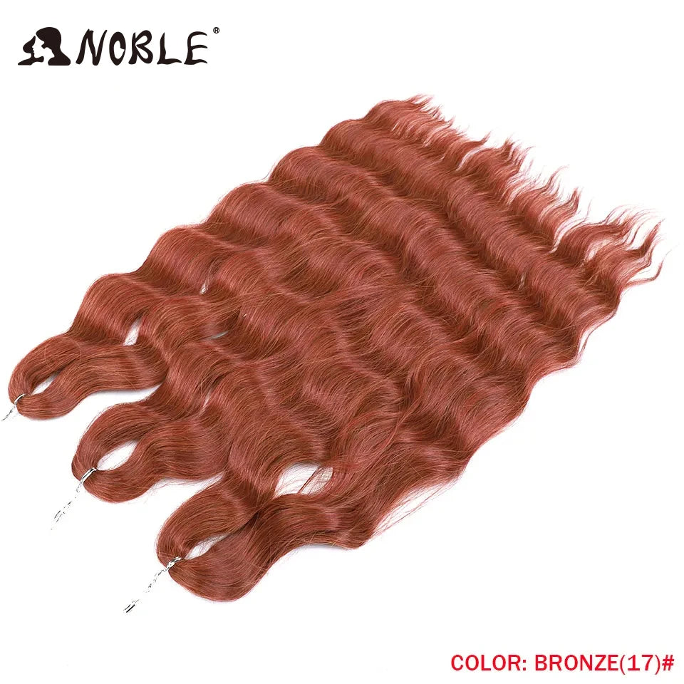 Synthetic Loose Deep Wave 24" Braiding Hair Extensions Water Braid Ombre Blonde