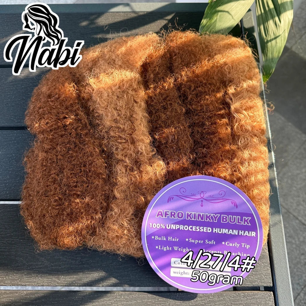 Wholesale Afro Kinky Bulk Hair 50g/pack Twist Braids Remy Human Locs Repair