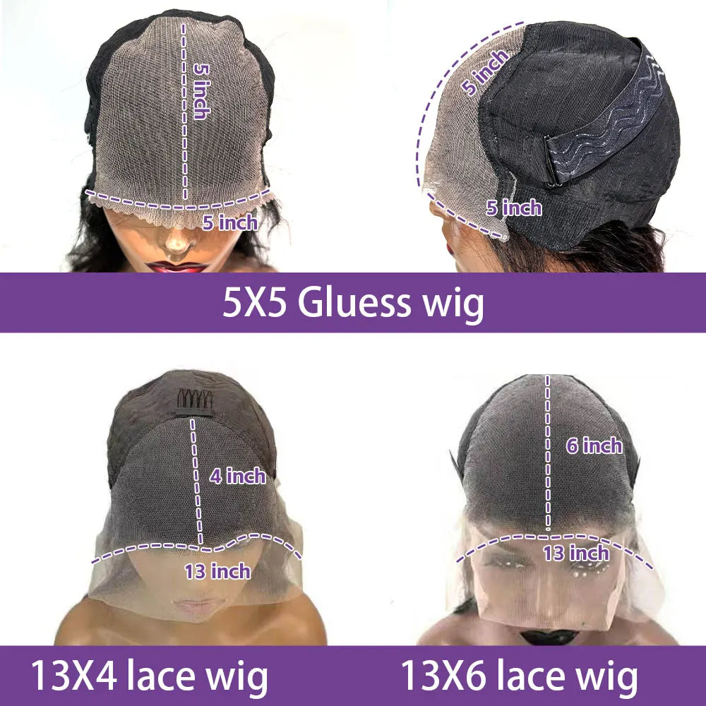 250 Density 13x4/13x6 HD Transparent Lace Front Wig, Brazilian Human Hair, Bone Straight