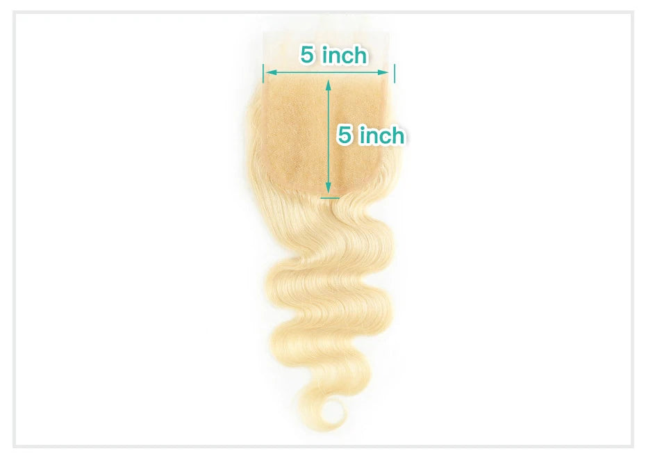 613 Blonde Body Wave, 13x6 HD Lace Frontal Preplucked Brazilian Remy Human