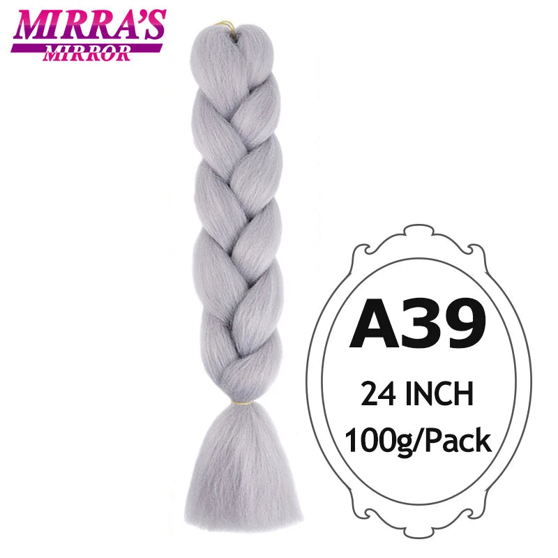 Ombre Jumbo Braiding Hair, Synthetic, 24 Inch, 6-Pack