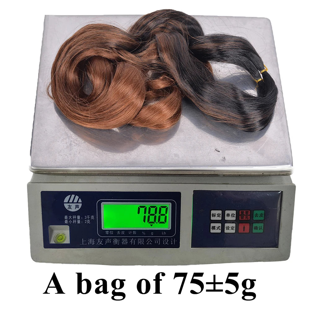French Curls Braiding Hair Extensions - Synthetic Loose Wave Spiral Curl, High Temperature, Ombre Pre-Stretched
