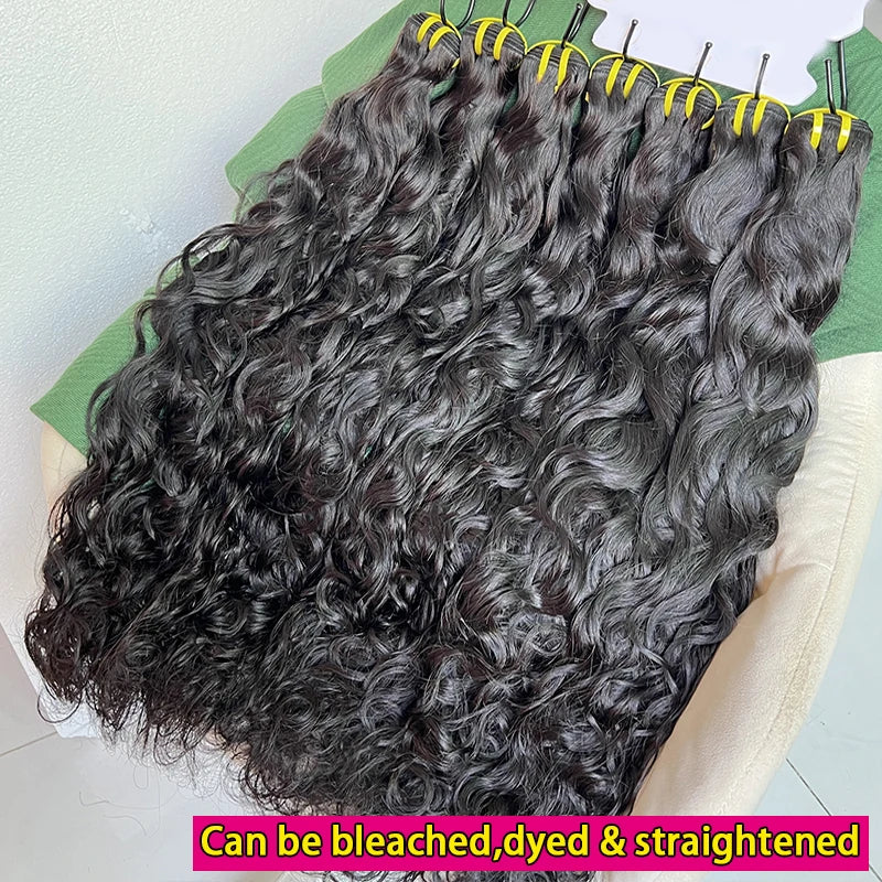 16A Natural Wave Human Hair, 100% Vietnamese Raw Virgin Water Wavy Extensions