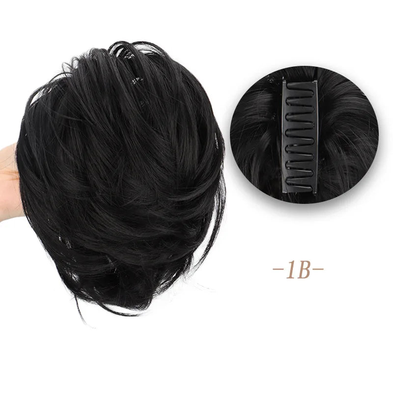 Synthetic Fake Hair Ponytail 8" Short Multi Layered Straight Claw On Clip