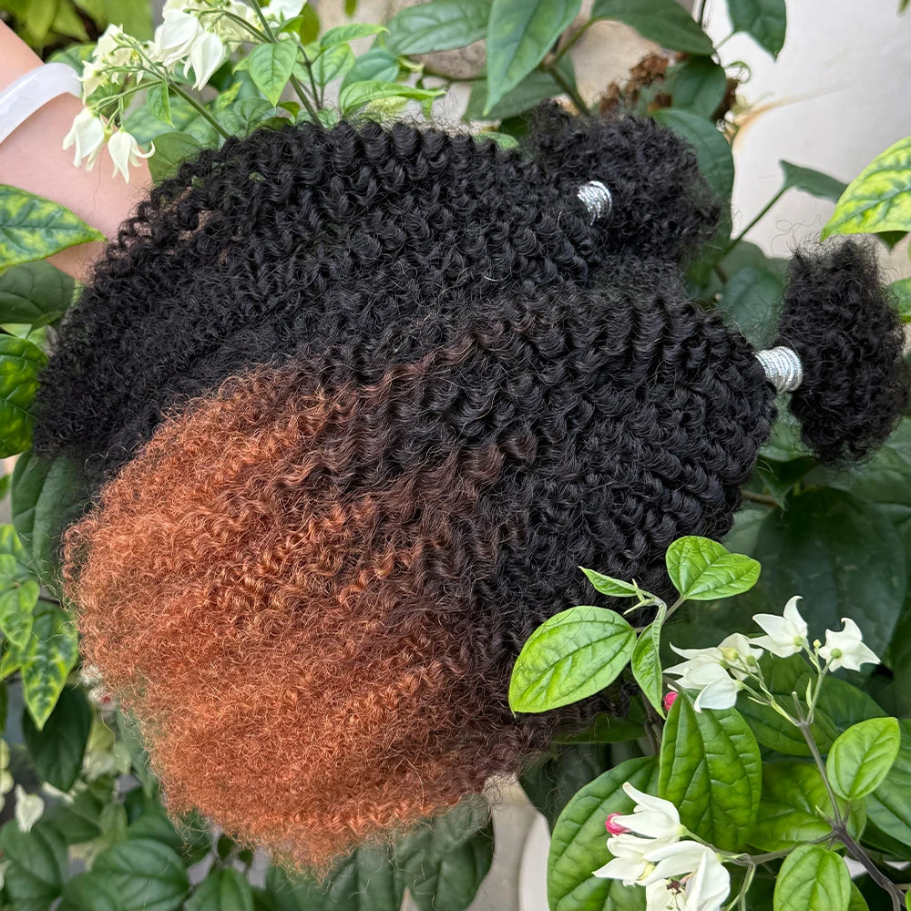 Afro Kinky Bulk Human Hair 30g/pack 16inches, 100% Micro Twist Curly Extensions