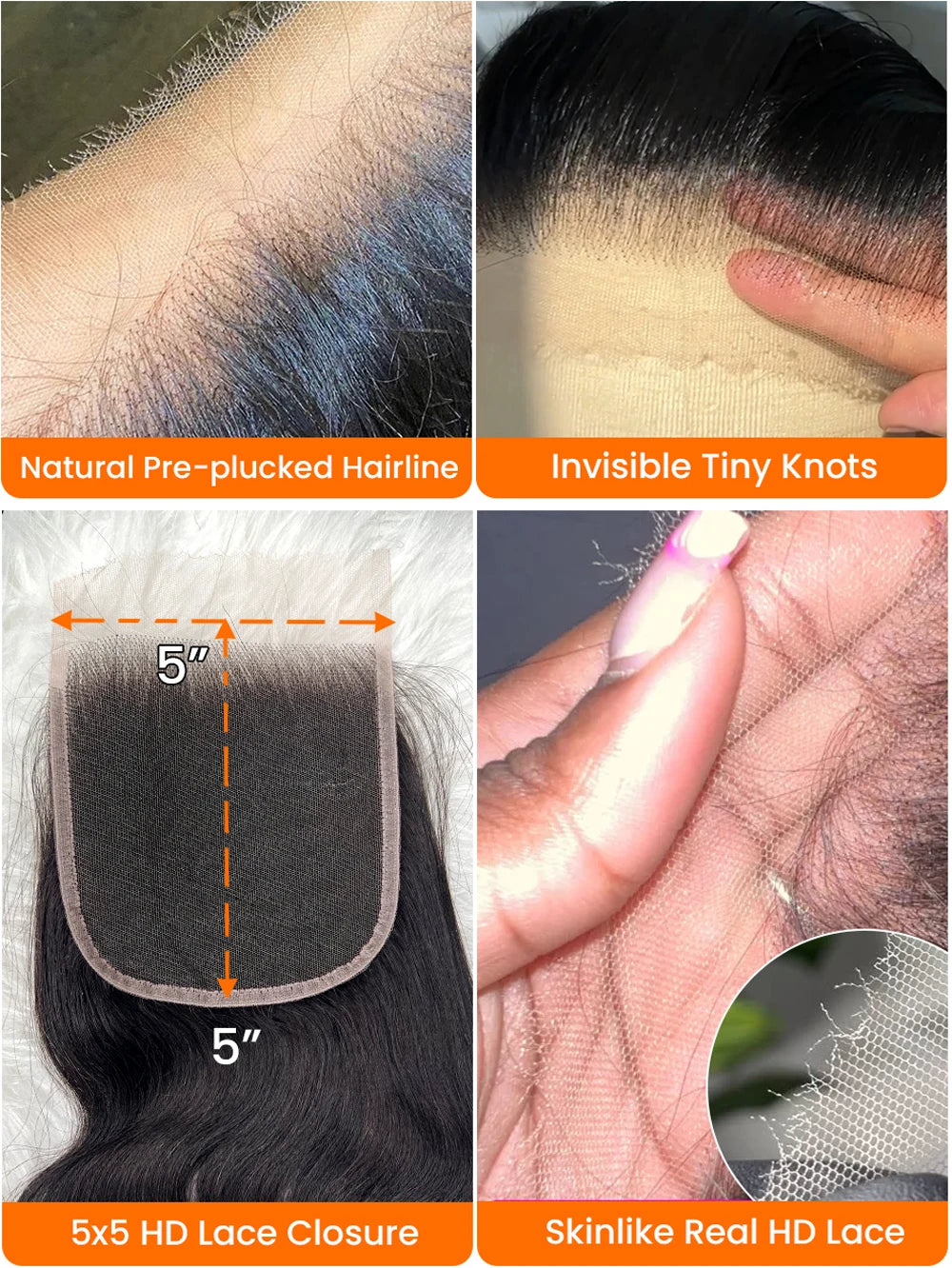 Yaki Straight 13x6 HD Full Lace Frontal Only Closure Invisiable Melt Skins