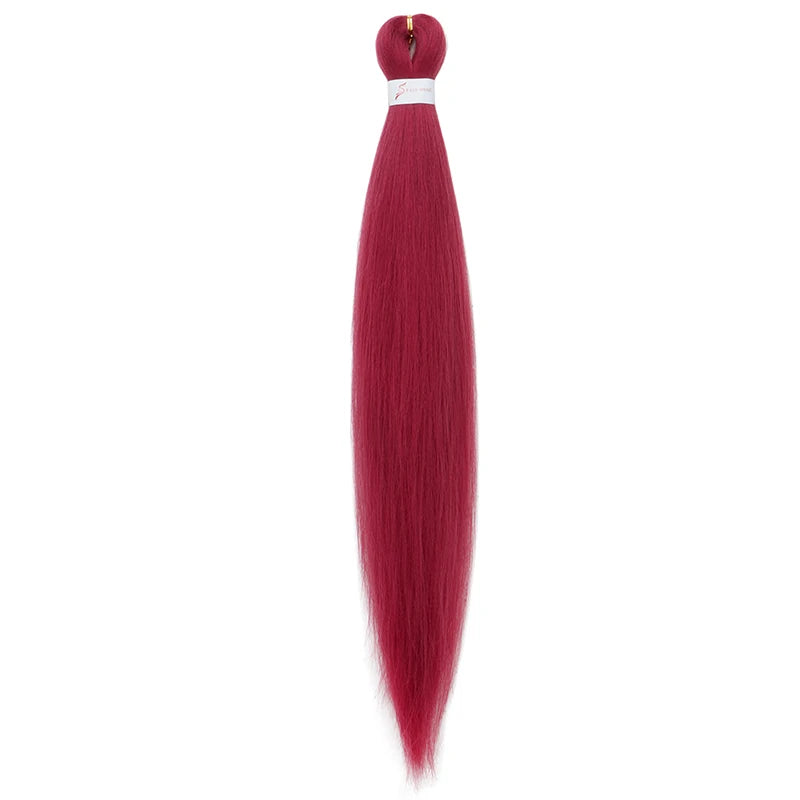 20/26Inch Soft Synthetic Pre-stretched EZ Braiding Hair Extension Low Temperature Fiber Hairpiece Easy to Style