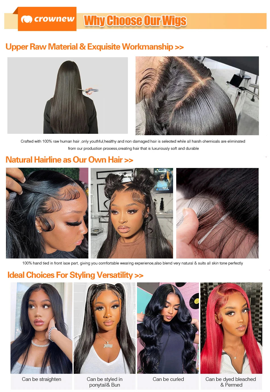 13x4 HD Lace Frontal Human Hair Wig, 220% Deep Wave Long Curly