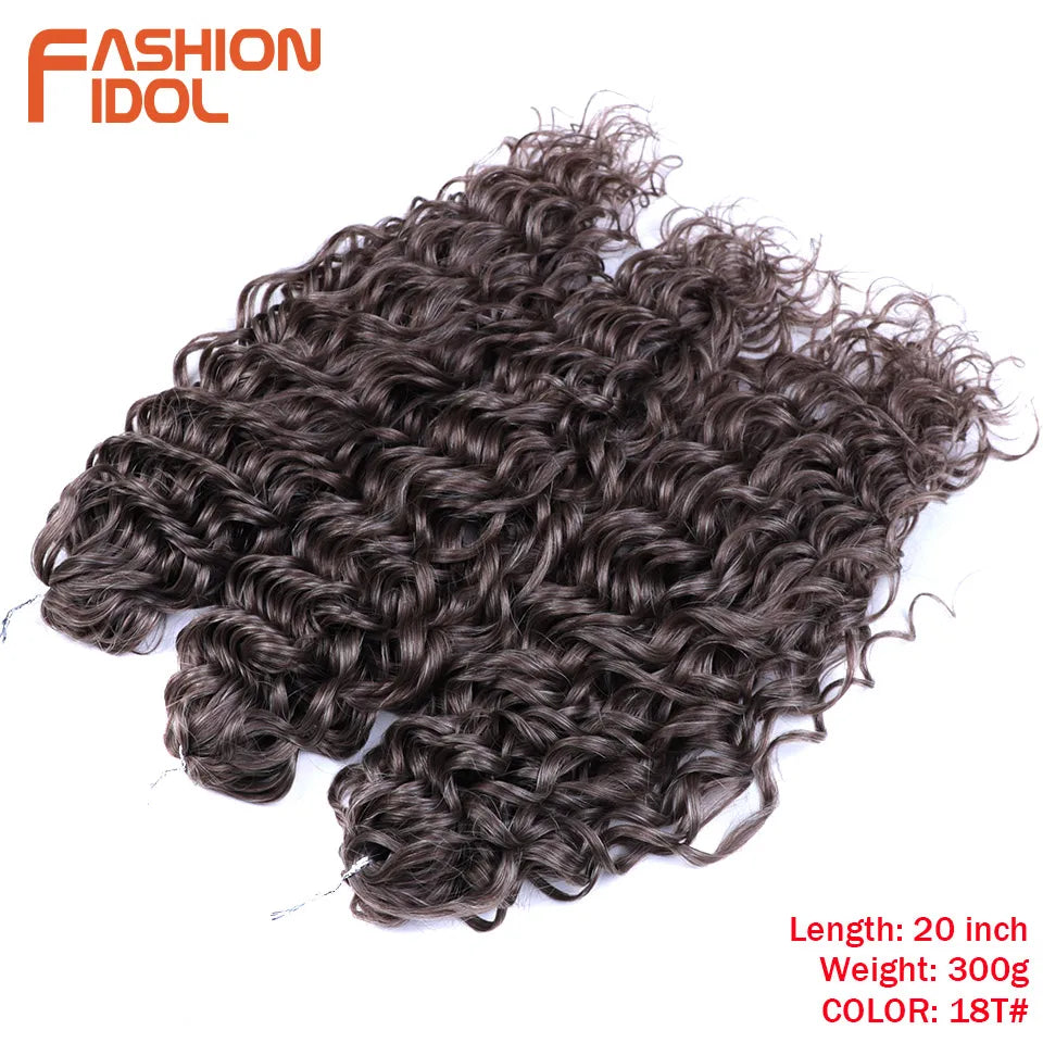 Deep Wavy Twist Synthetic Crochet Braiding Hair, High Temperature Fibre