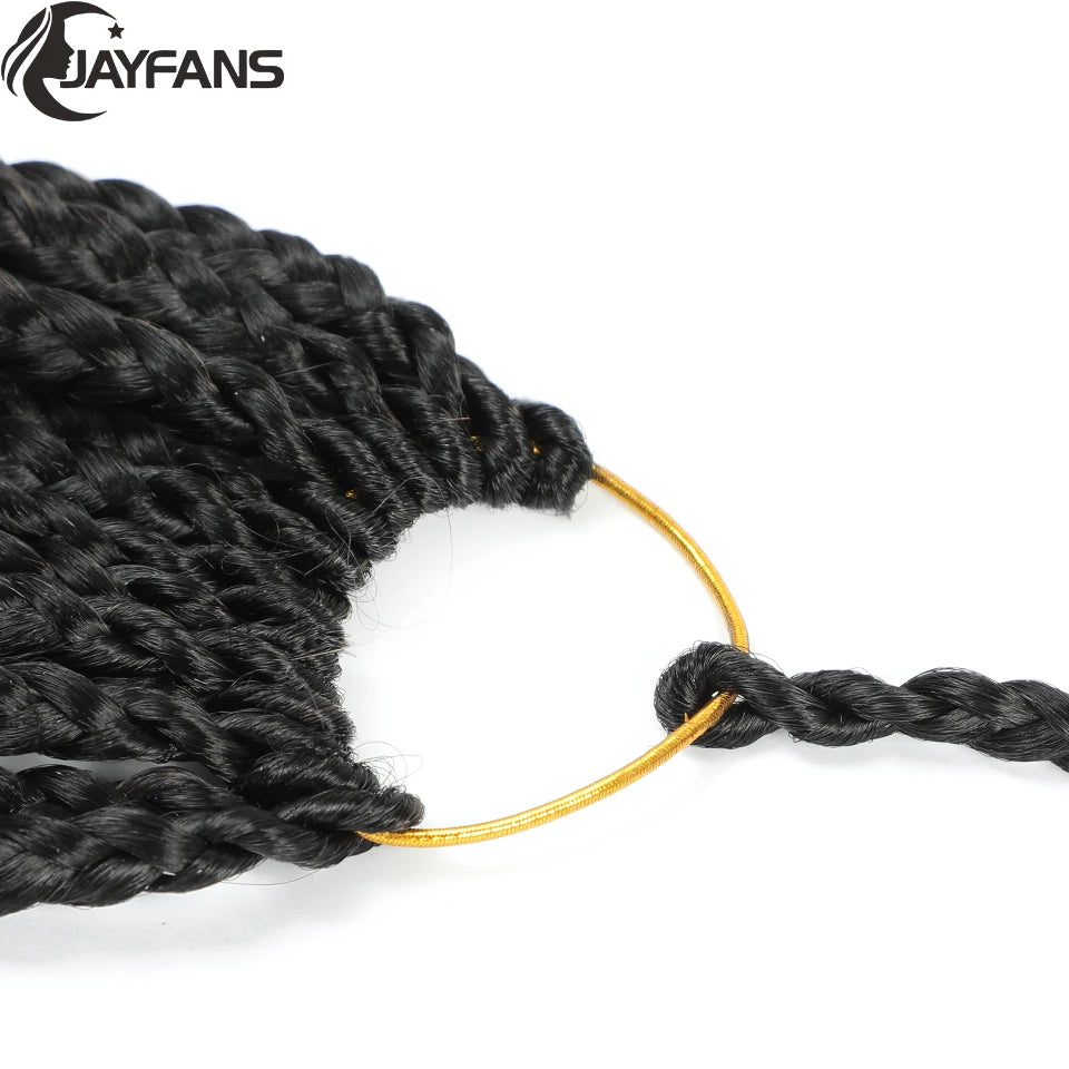 Boho Box Braids Crochet Synthetic Hair Goddess Curly Ends Bohomian