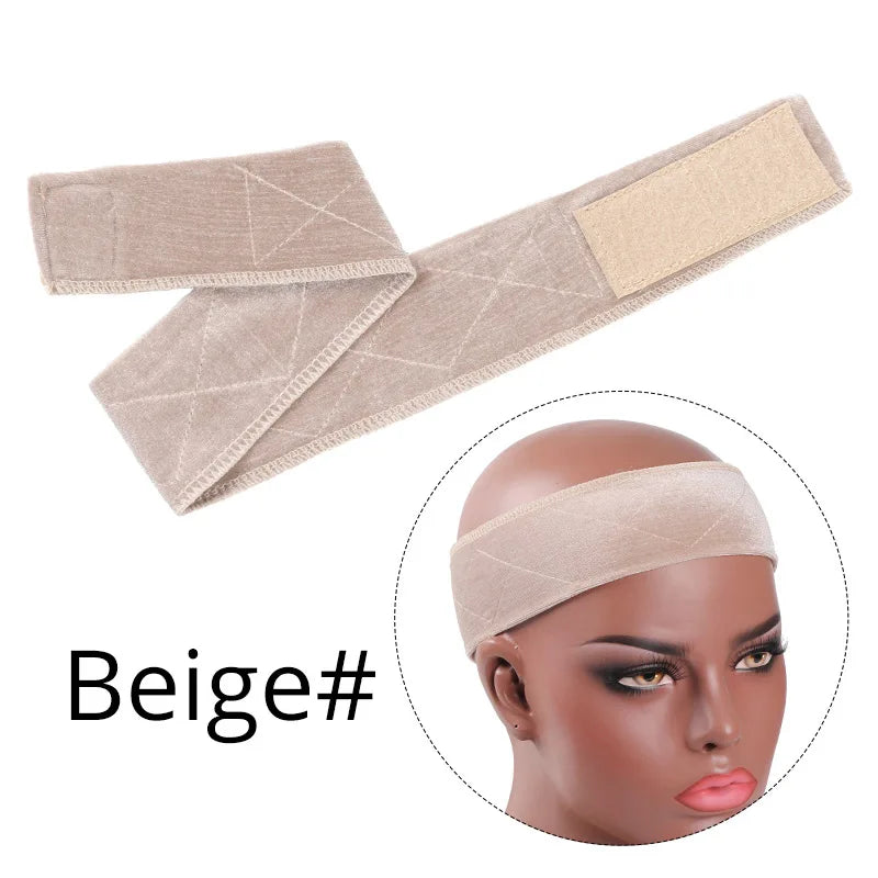 Non-slip Soft Velvet Women Wig Grips Headband Women Velvet Wig Accessories Grip Scarf Headband Adjustable