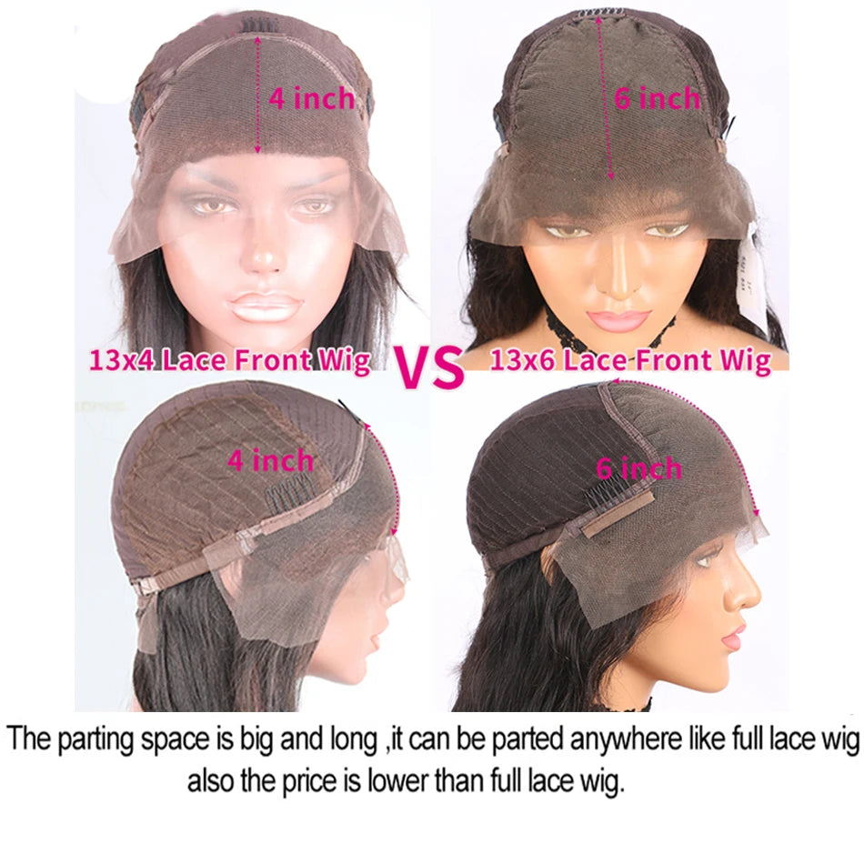 13x6 HD Transparent Lace Front Human Hair Wigs Raw Indian Water Curly