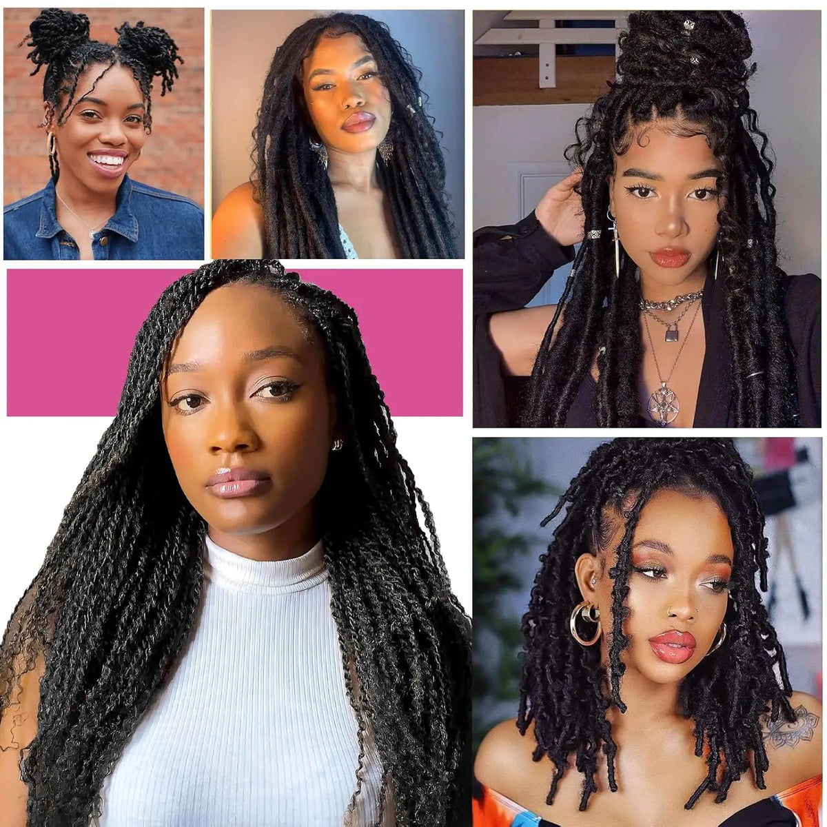 10-18” 4C Afro Kinky Curly Bulk Human Hair Extensions Twist Braids 30g/pack