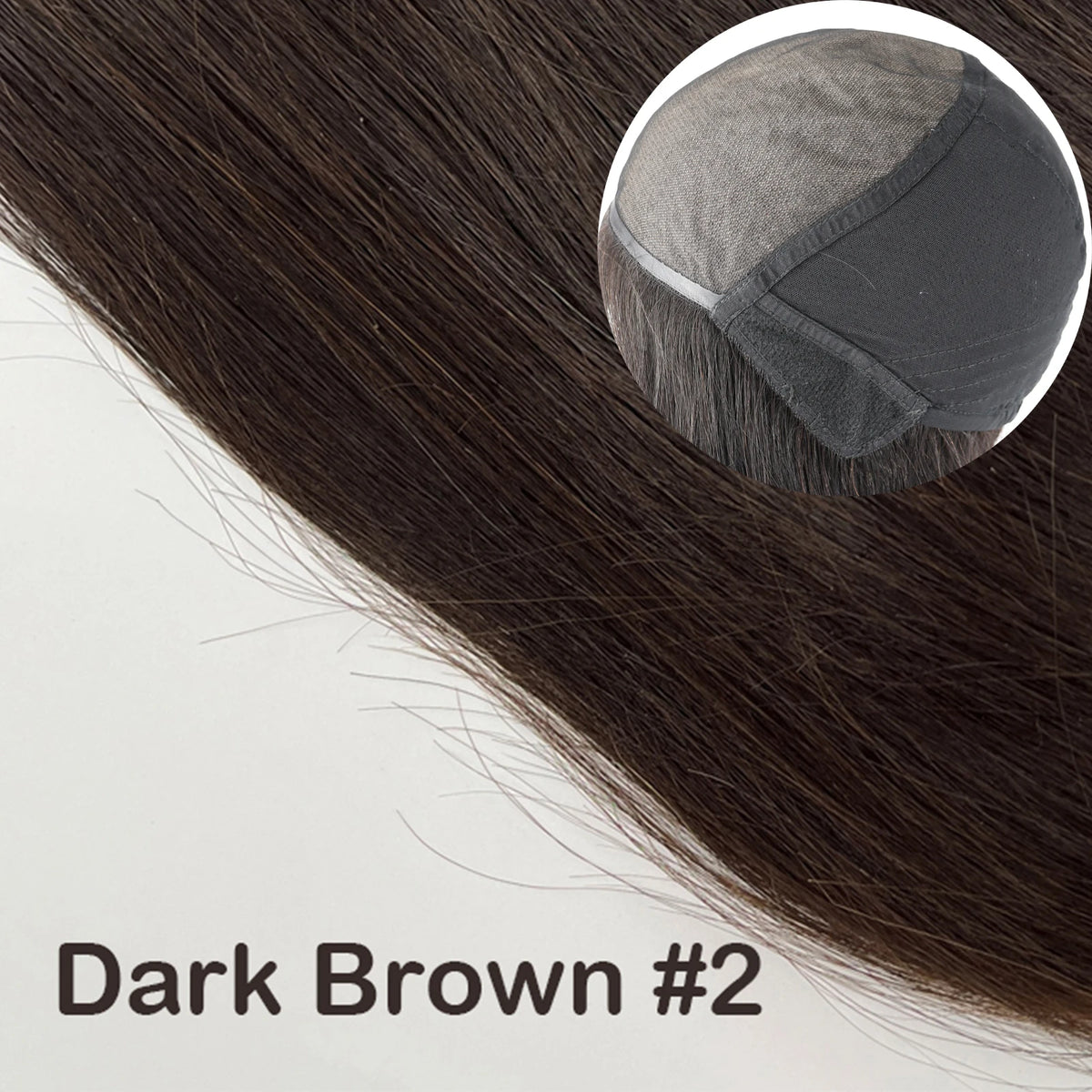 Straight Virgin European Human Hair Silk Top Wig with Bangs — 6x6 Silk Base
