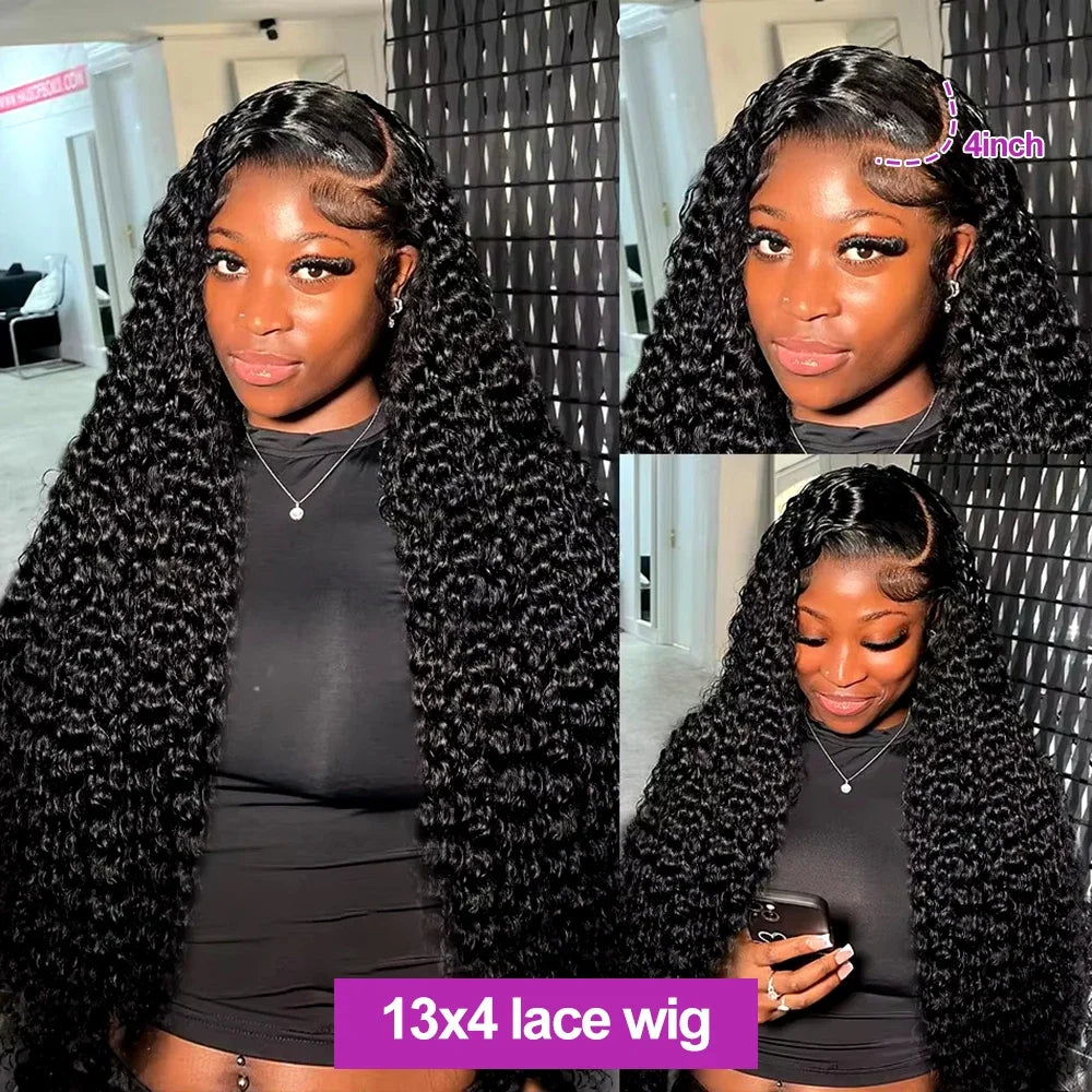 13x6 HD Lace Front Wigs Loose Deep Wave Density Water Curly Frontal