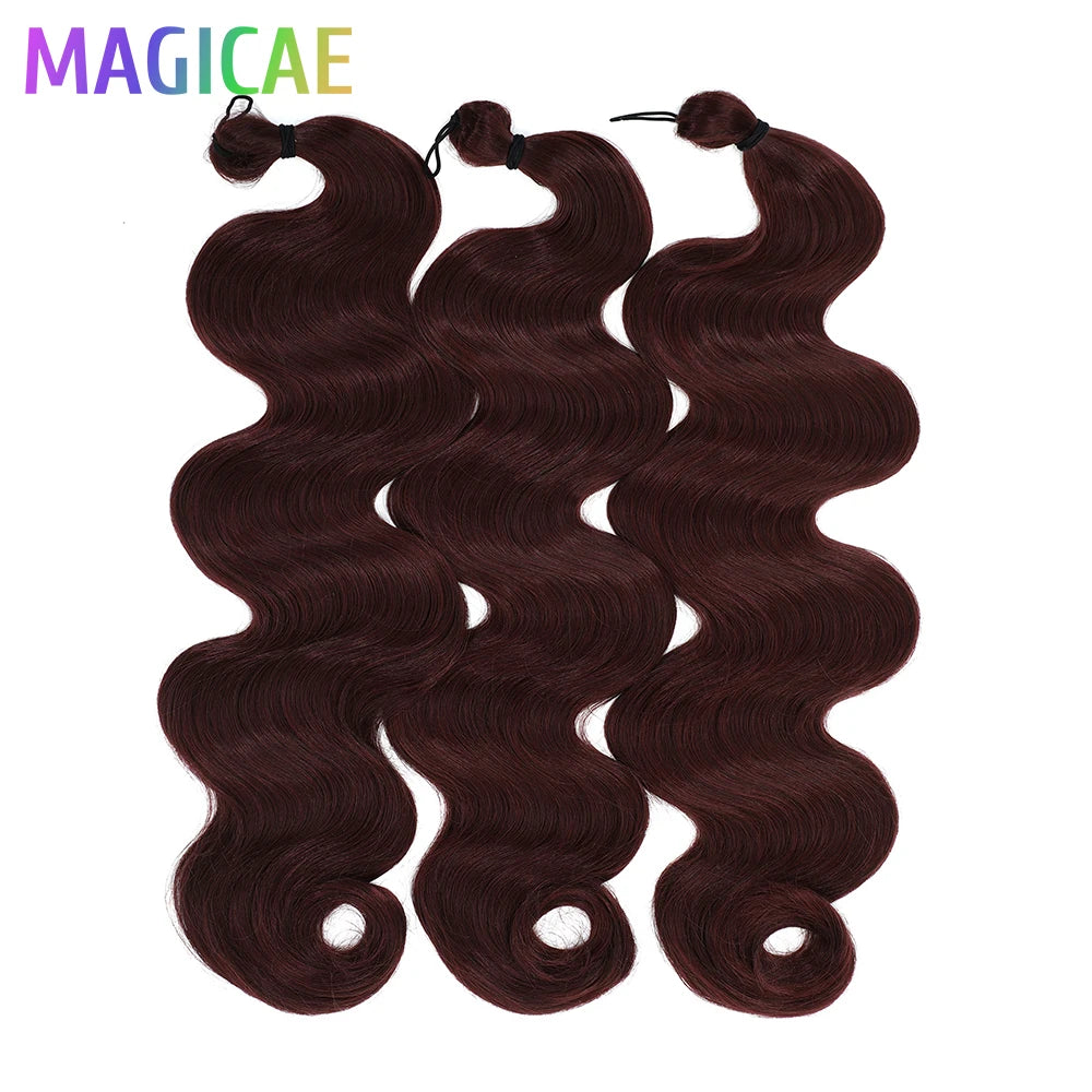 300G 26Inch Ombre Grey Crochet Braids Body Wave Light Brown Highlight Sp4/27/613