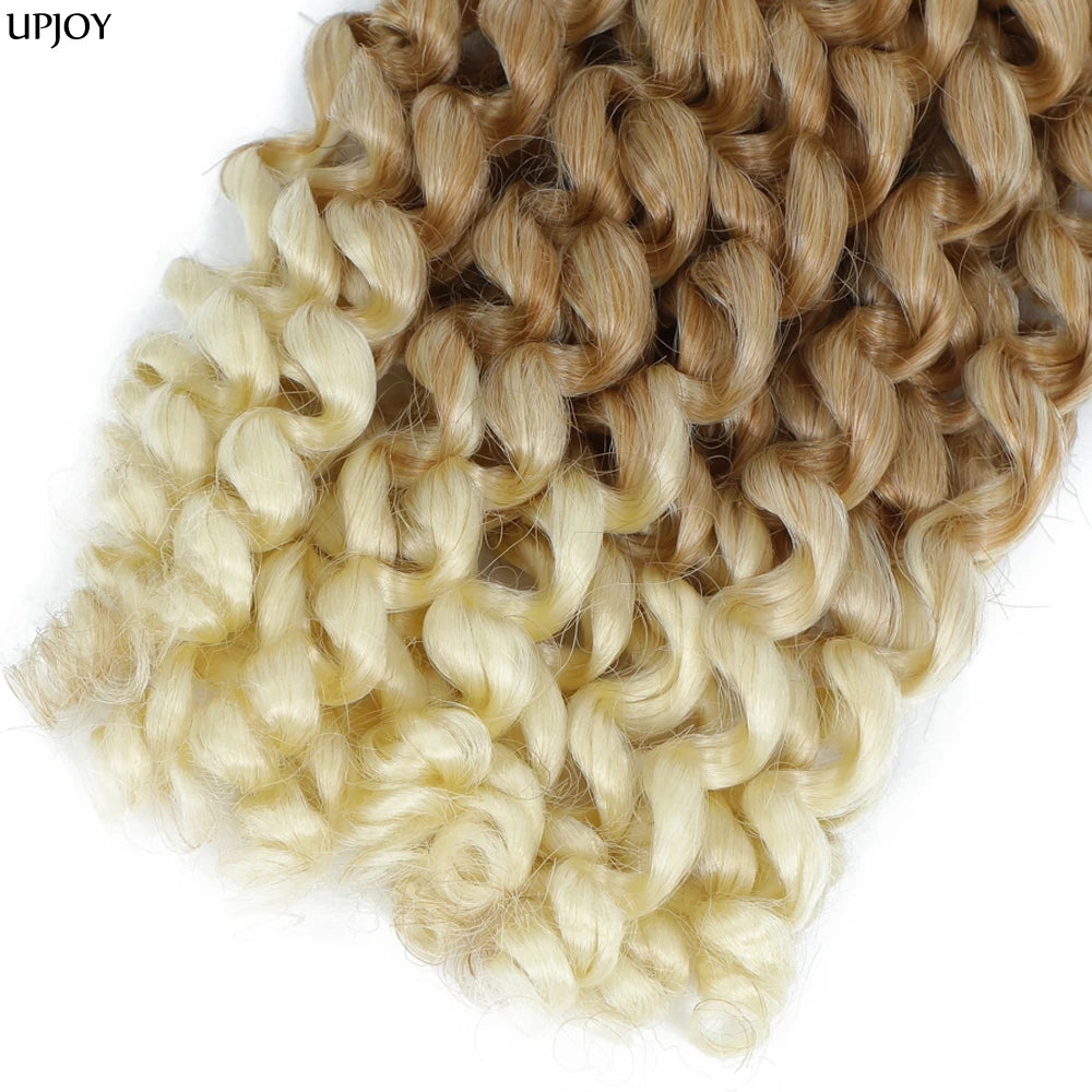 Jamaican Bounce Crochet Hair Jumpy Wand Curl Synthetic Braiding Extensions Ombre Brown