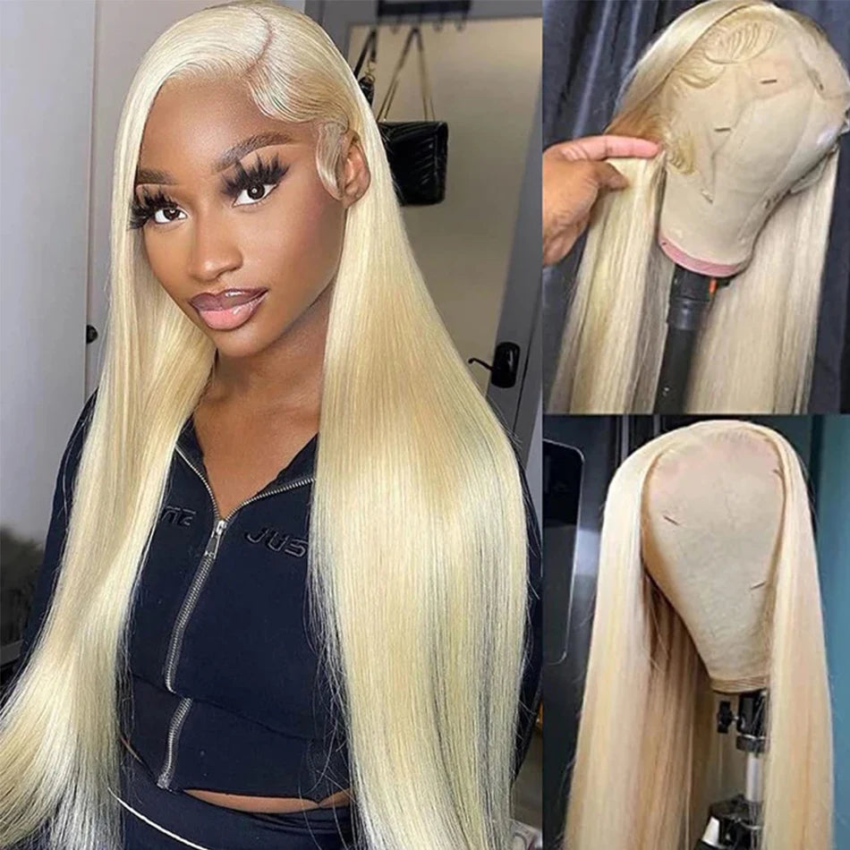 Brazilian 613 Blonde Wig, 13x6 HD Lace Frontal Front Human Hair Long