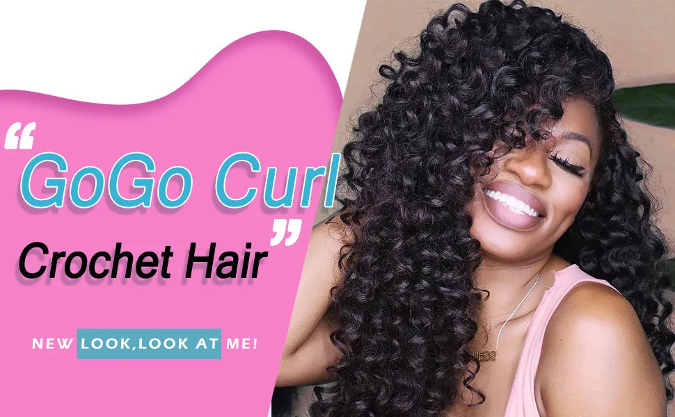 Synthetic Short Gogo Curl Crochet Hair Beach Braids Ocean Wave Twists Braiding