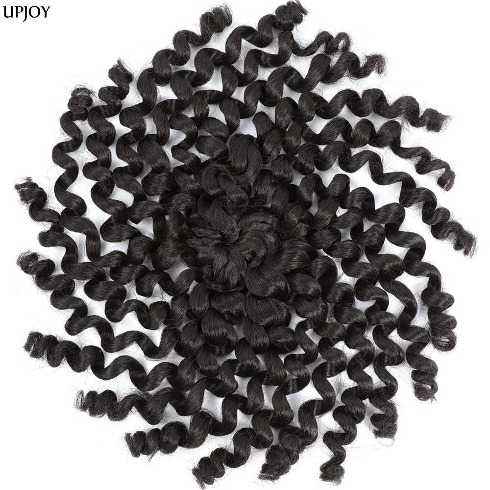 Jamaican Bounce Crochet Hair Jumpy Wand Curl Synthetic Braiding Extensions Ombre Brown