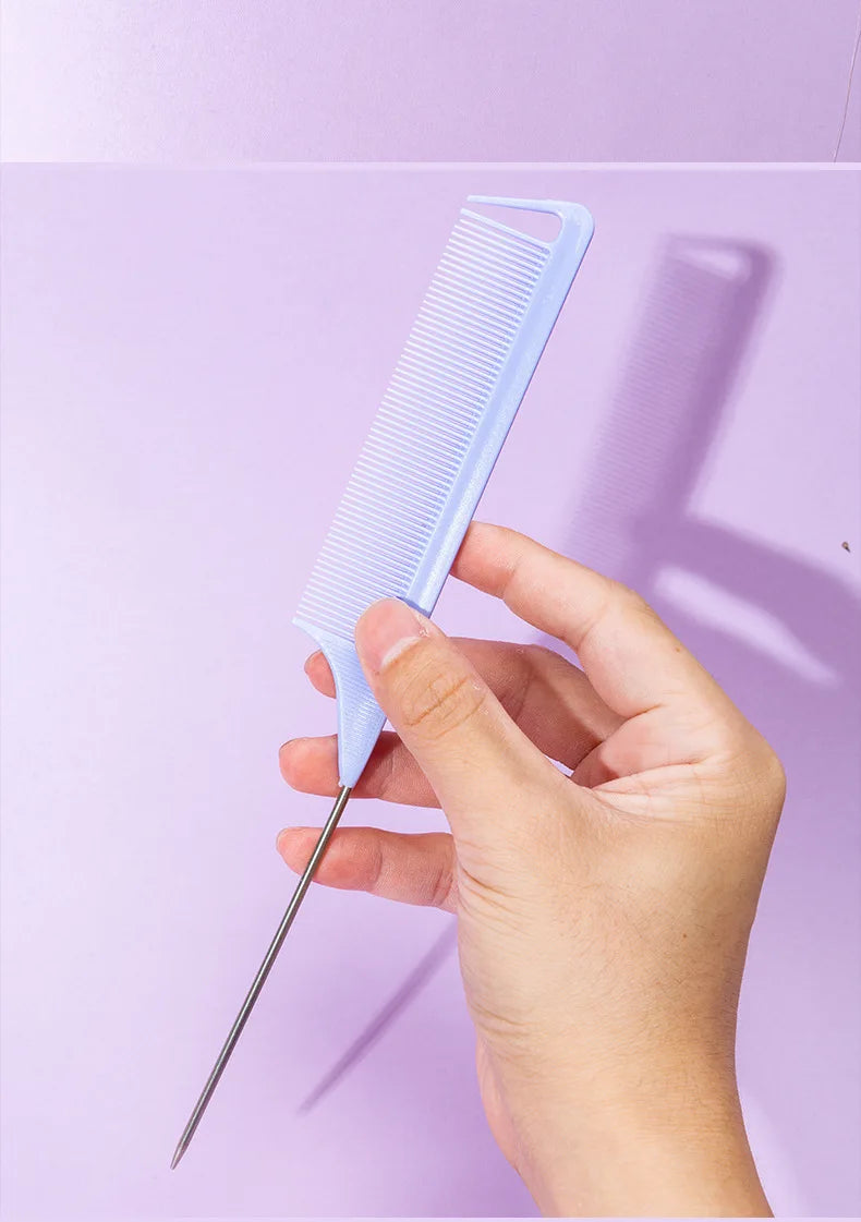 Professional Candy Color Pointy Tail Combs for Wig Parting, Braiding and Hair Dye, 5/12 Pcs