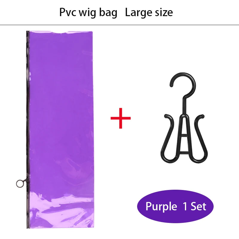 Waterproof Hair Extension Storage Bag With Plastic Hanger Anti-dust Hair Bags For Wigs Salon Barber Hanging Wig Holder & Wig Bag