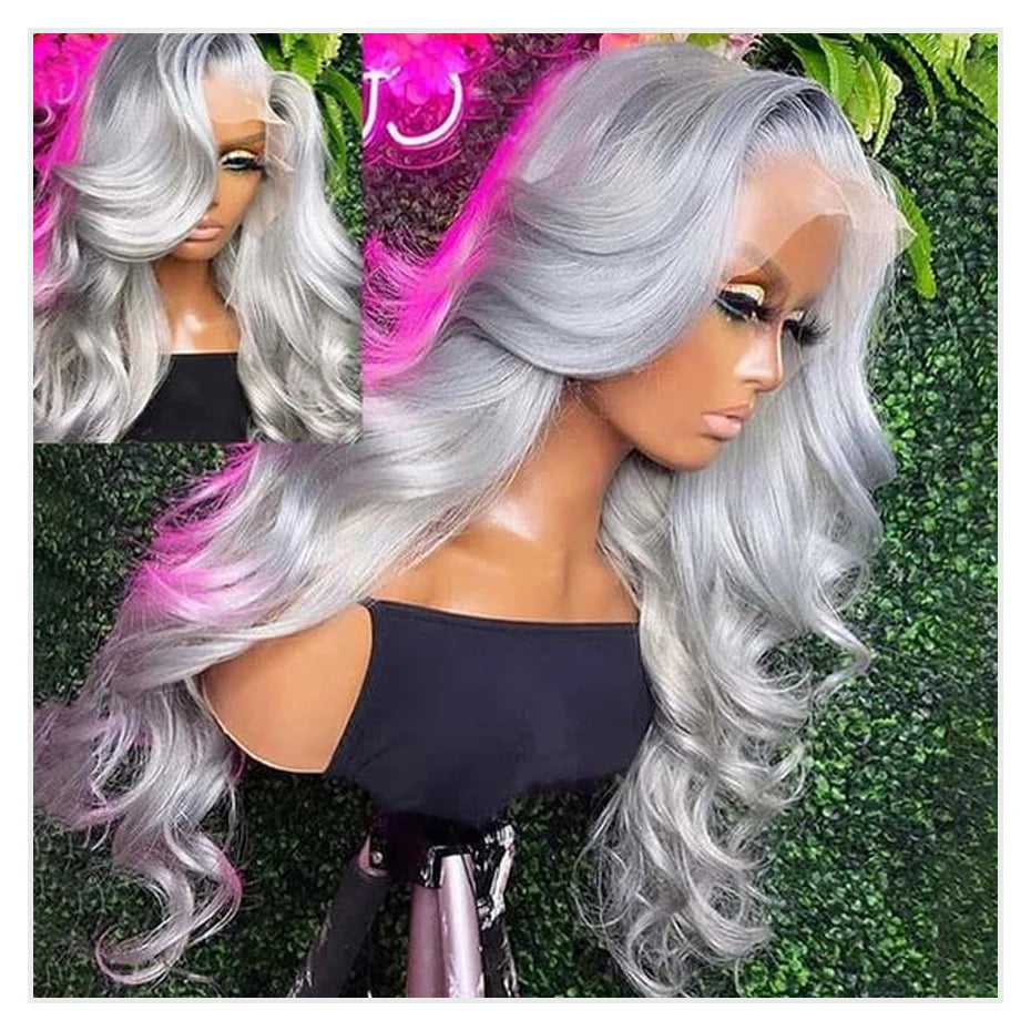 Grey Lace Fronts Wigs Human Hair 613 HD Frontal, 13x6 Vietnamese Raw