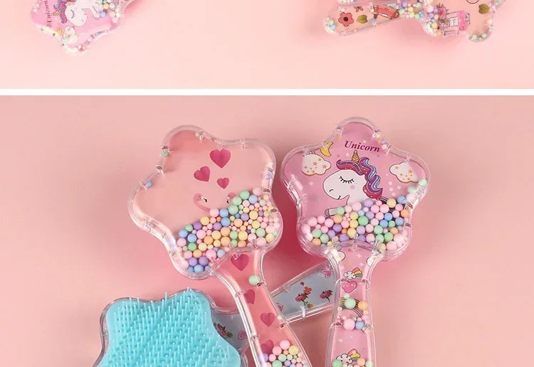 Star Magic Combs Anti-static Massage Unicorn Hair Brushes Tangle Detangle Shower Massage Hair Brush