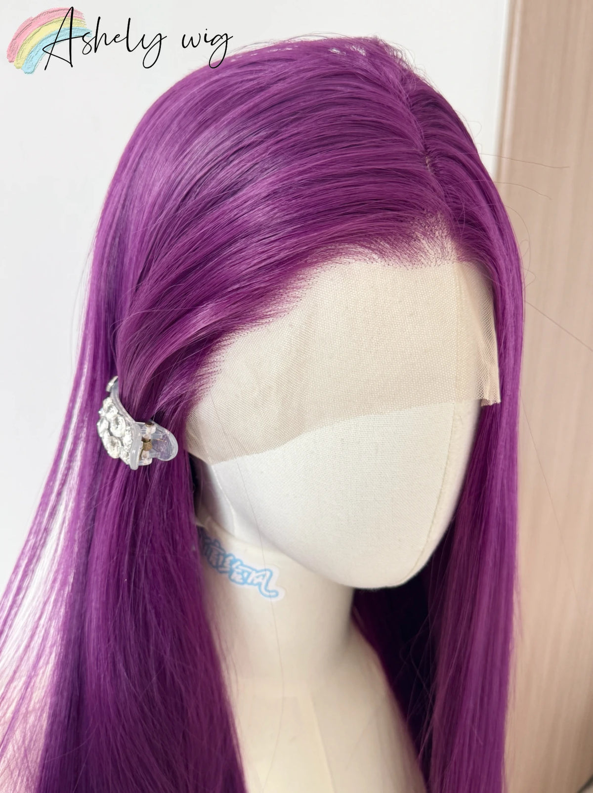 Raspberry Purple Wig Deep Hand Hook 26inch 13*4 Large Lace On The