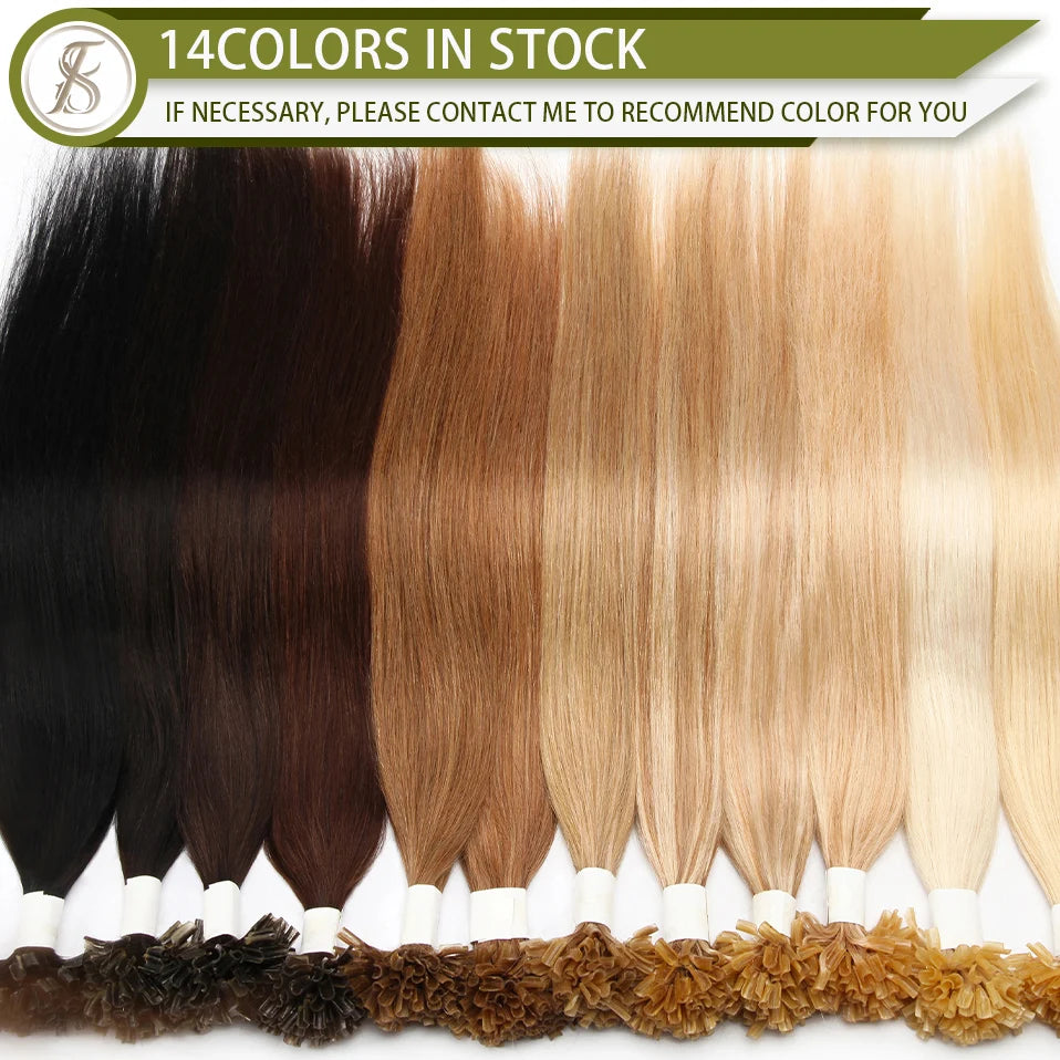 U Tip Hair Extensions 50g Microlink Keratin Fusion Human Capsule Pre Bonded