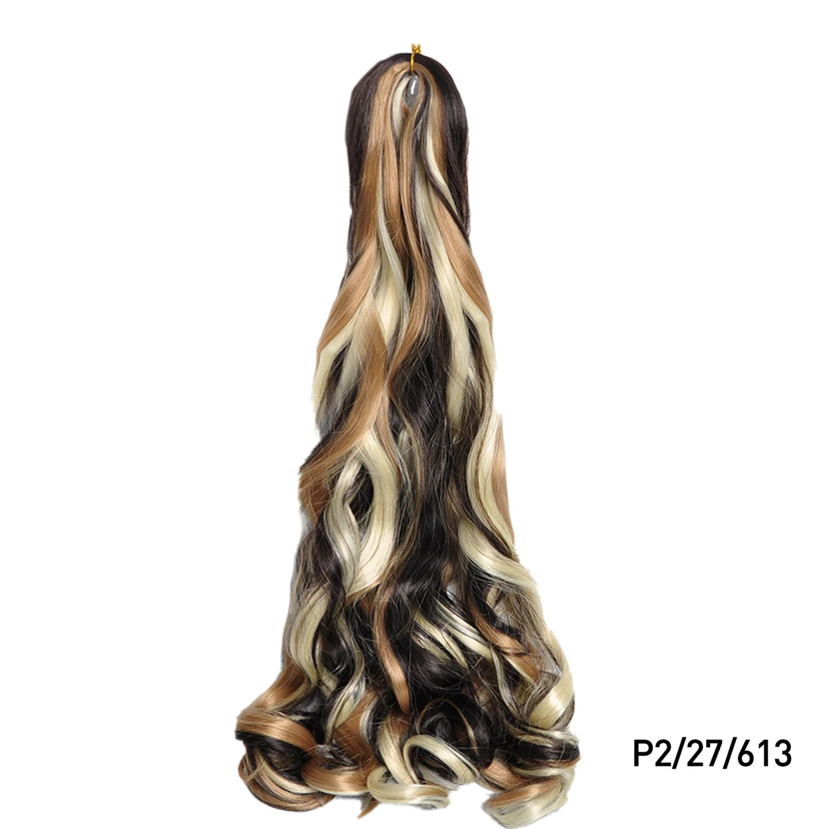 French Curly Braiding Hair 16Inch Synthetic Pre Stretched Loose Wavy Curl Extensions