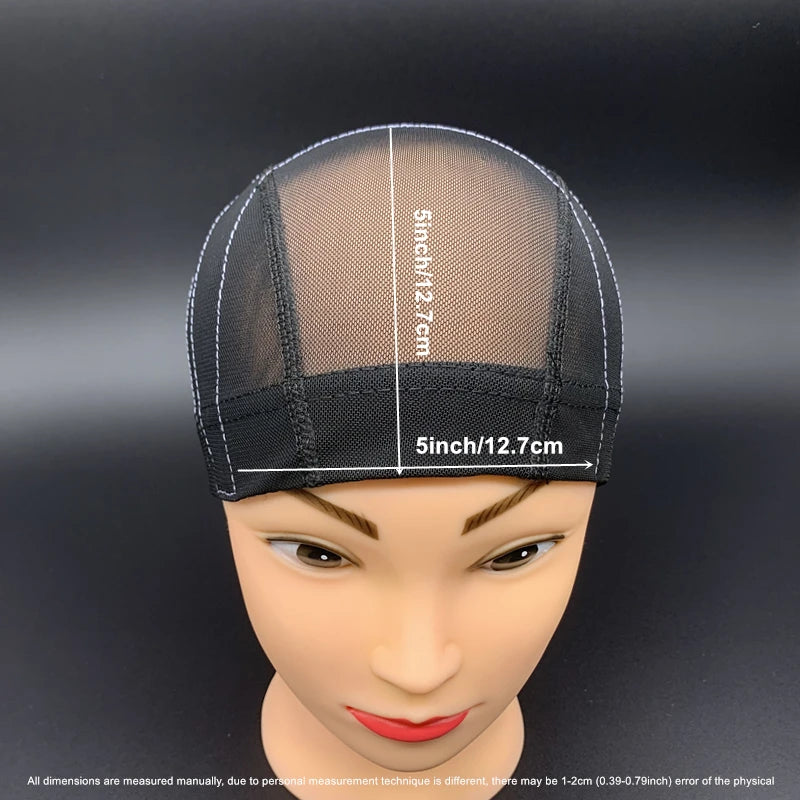 4X4/5X5 Lace Closure Mesh Wig Caps Stretchy Breathable Spandex Dome Guideline Sewing