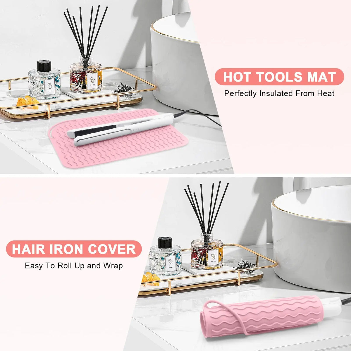 Silicone Heat Resistant Mat Hair Insulation Portable Tools Pad Straightener Curling Stick