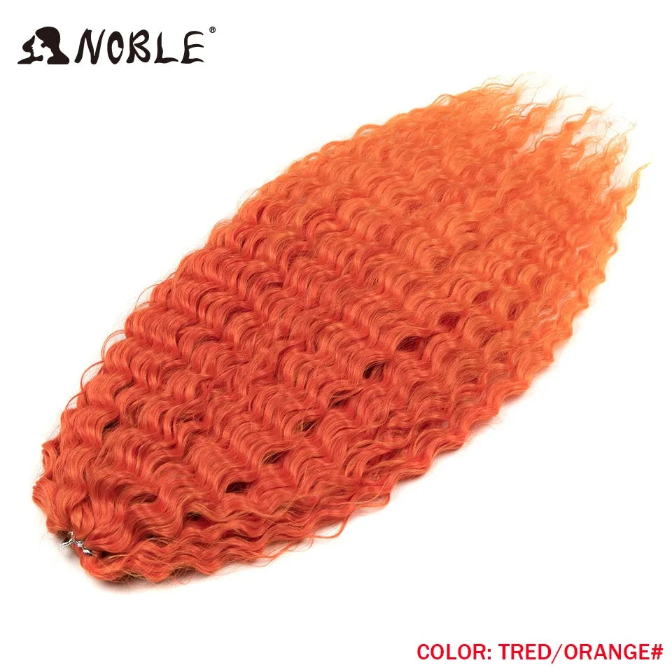 Synthetic Twist Crochet Curly Hair Water Wave Braid Ombre Blonde Brown Deep