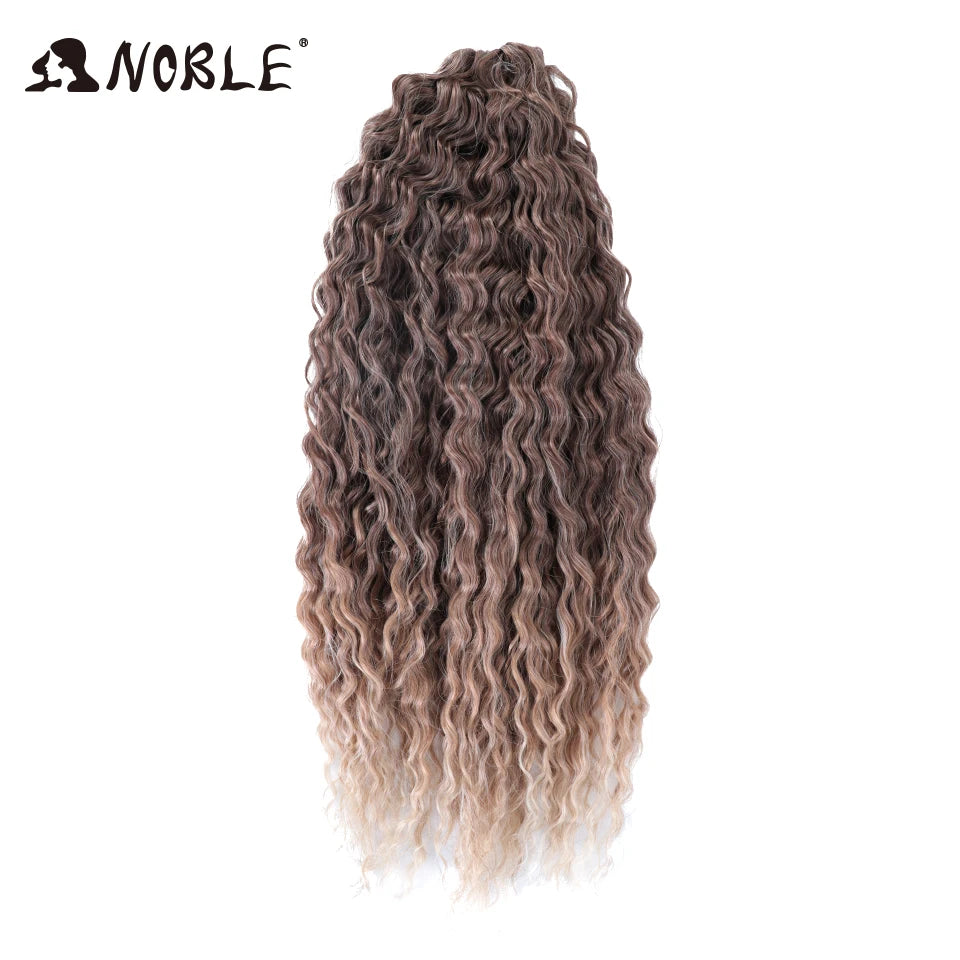 Synthetic Twist Crochet Curly Hair Water Wave Braid Ombre Blonde Brown Deep