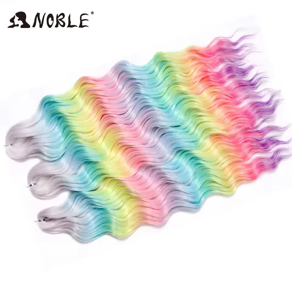 Synthetic Loose Deep Wave 24" Braiding Hair Extensions Water Braid Ombre Blonde