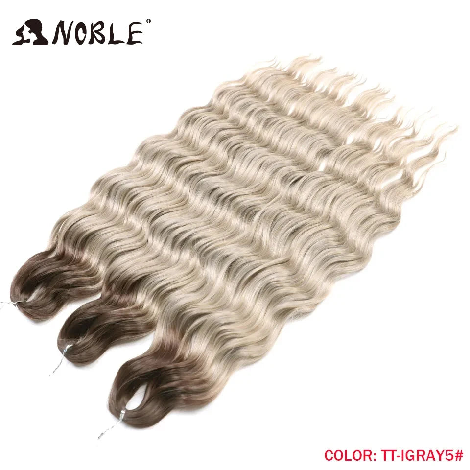 Synthetic Loose Deep Wave 24" Braiding Hair Extensions Water Braid Ombre Blonde