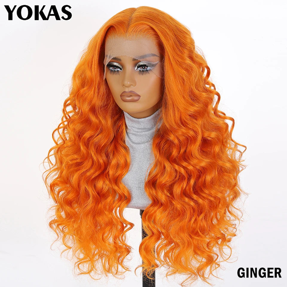 Synthetic Blend Lace Wigs Body Wave, 13x6 HD Frontal Baby Hair African