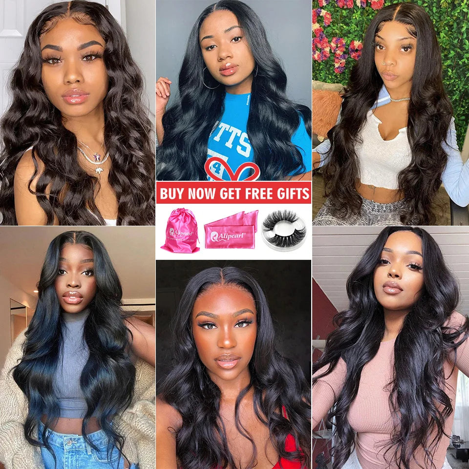 13x4 HD Transparent Body Wave Lace Front Wig Frontal Brazilian Human Hair
