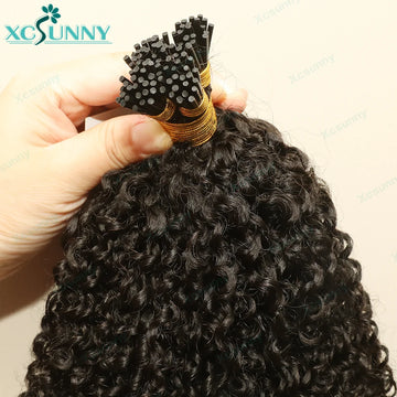 Itip Kinky Curly Human Hair Extensions Burmese Itips Microlink I Tips