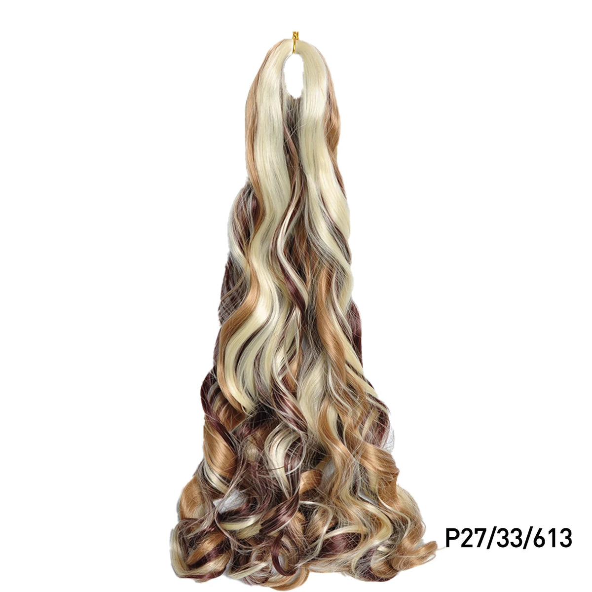 French Curly Braiding Hair 16Inch Synthetic Pre Stretched Loose Wavy Curl Extensions
