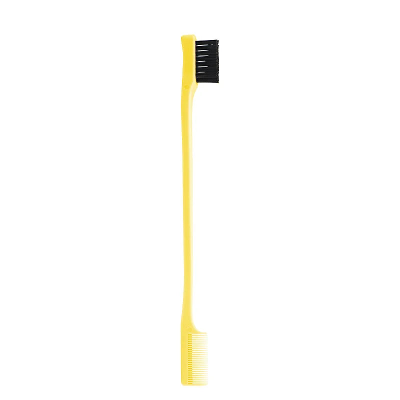 Hair Anti-static Edge Brush Comb 2-in-1 Double-sided Control Styling Tool Real Wigs