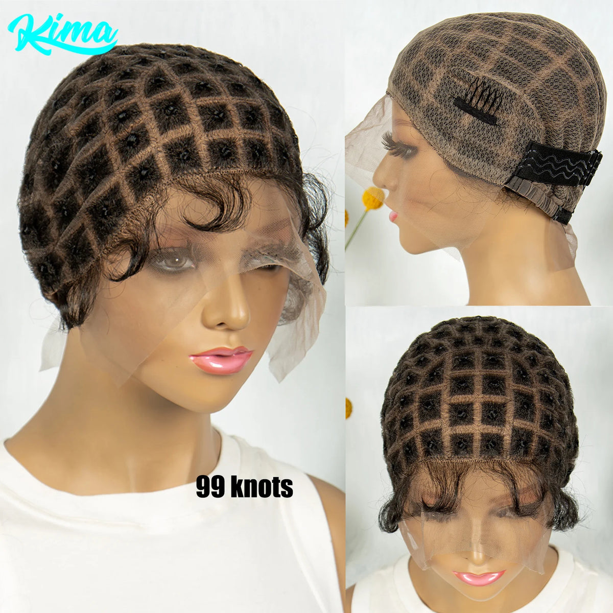 Braiding Wig Cap for Crochet Braids, Pre-Parted with Baby Hair, Goddess Braids